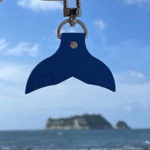 제주 파란 고래꼬리 열쇠고리 키링 (대)