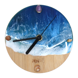 제주 바다 레진 시계