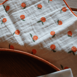 싱그러운 귤 패턴 손수건